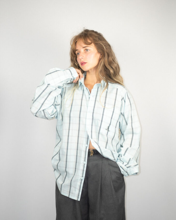 Vintage Adidas Striped Cotton Shirt - XL