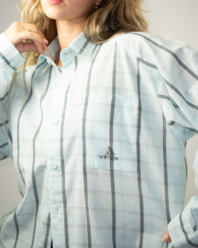 Vintage Adidas Striped Cotton Shirt - XL