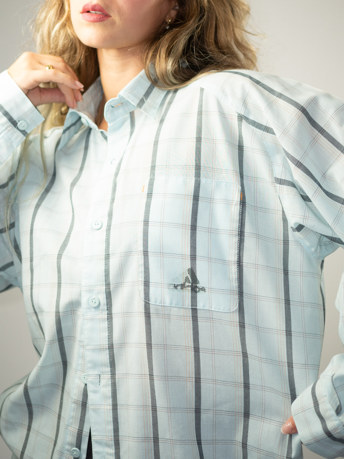 Vintage Adidas Striped Cotton Shirt - XL - Image 5