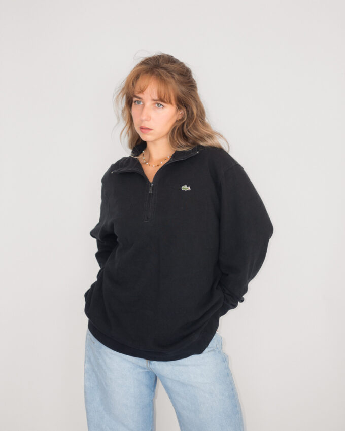 Vintage Lacoste Henley Sweater – Zip Detail - XL