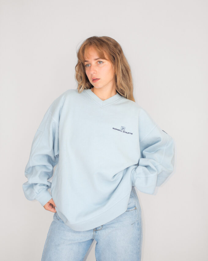 Powder Blue Oversized Vintage Russell Athletic Sweatshirt – XL