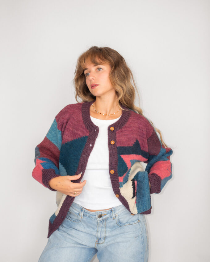 Rare Vintage Knit Cardigan - M