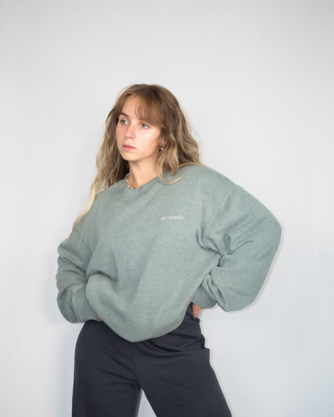 Vintage Columbia Oversized Sweatshirt in Slate Grey  - L/XL