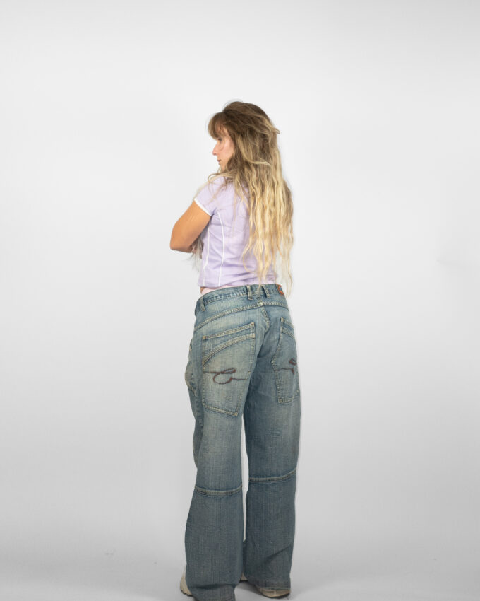 Vintage Brossly Baggy Denim – Washed Blue - XL