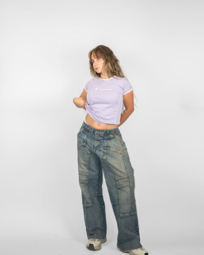 Vintage Brossly Baggy Denim – Washed Blue - XL