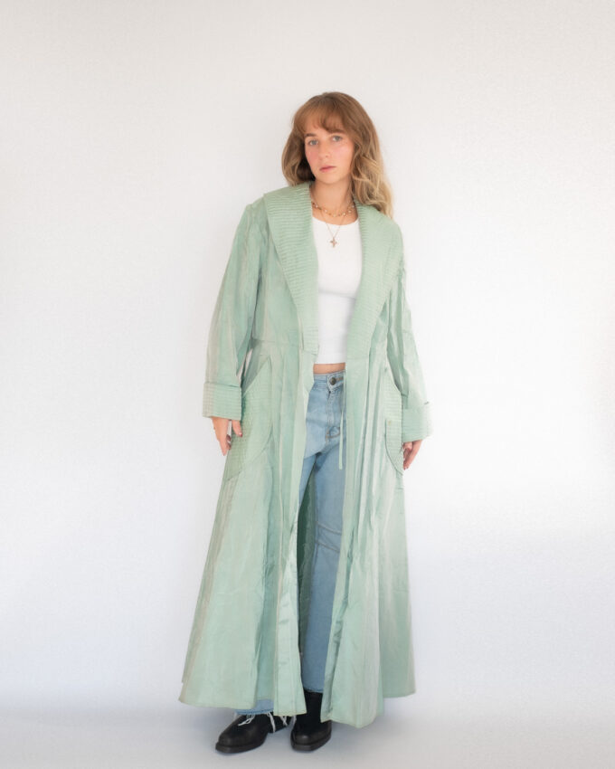 Light Sage Green Vintage Coat - M