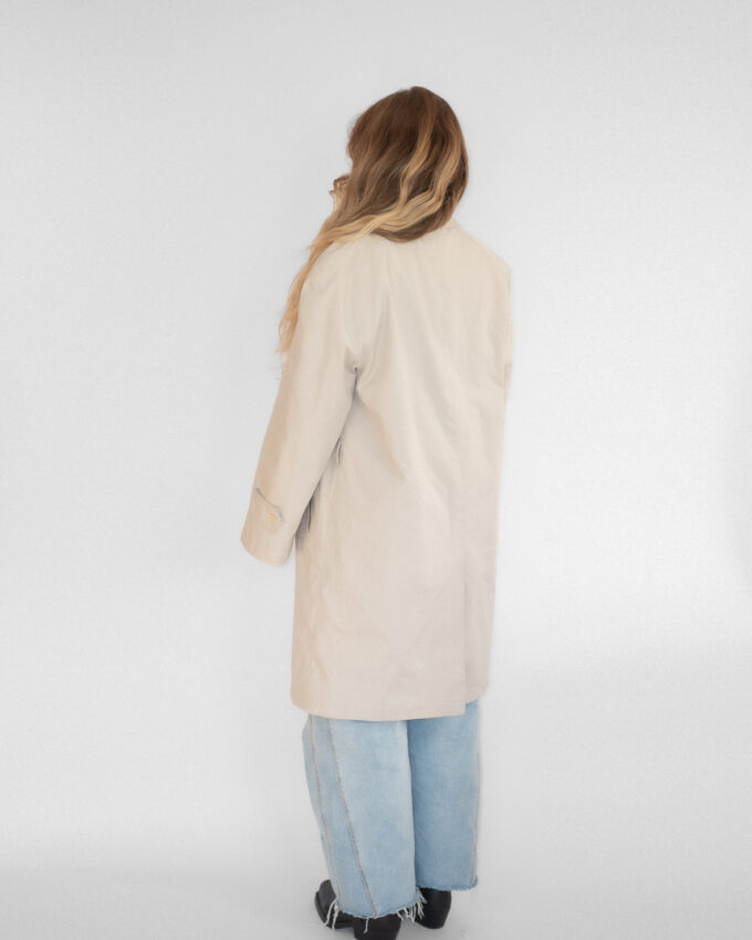 Minimal Light Beige Mid-Season Coat - M