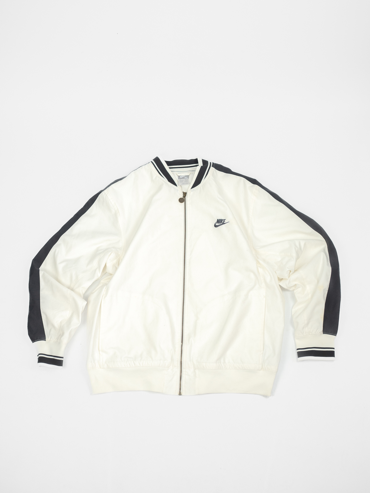Vintage late 00s Nike Windbreaker – White & Black - XL