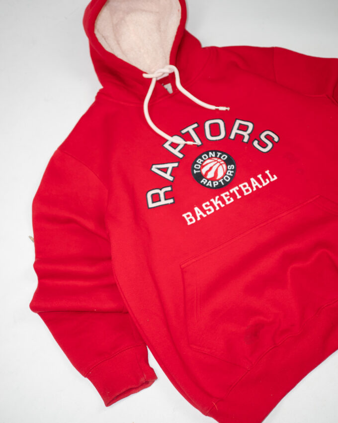 Oversized Vintage Adidas Toronto Raptors Cotton Hoodie - L