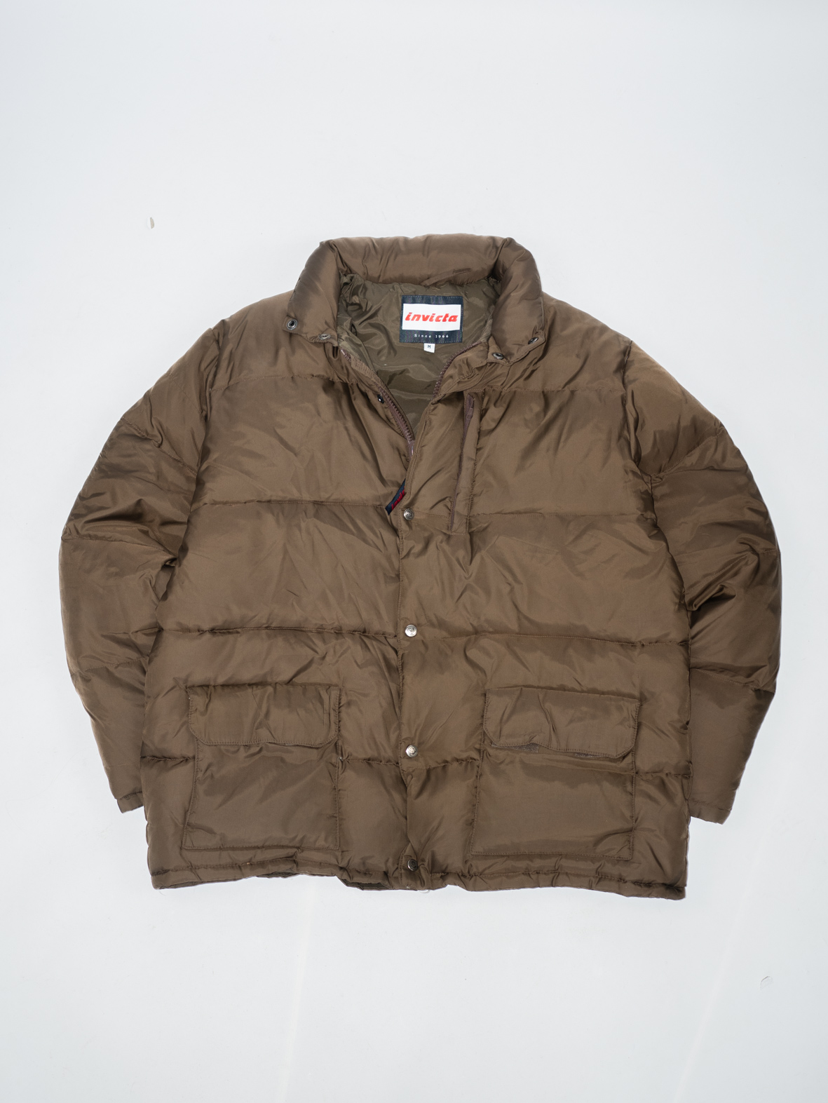 Invicta Down Jacket – Khaki (80s–90s) - M/L - Image 12