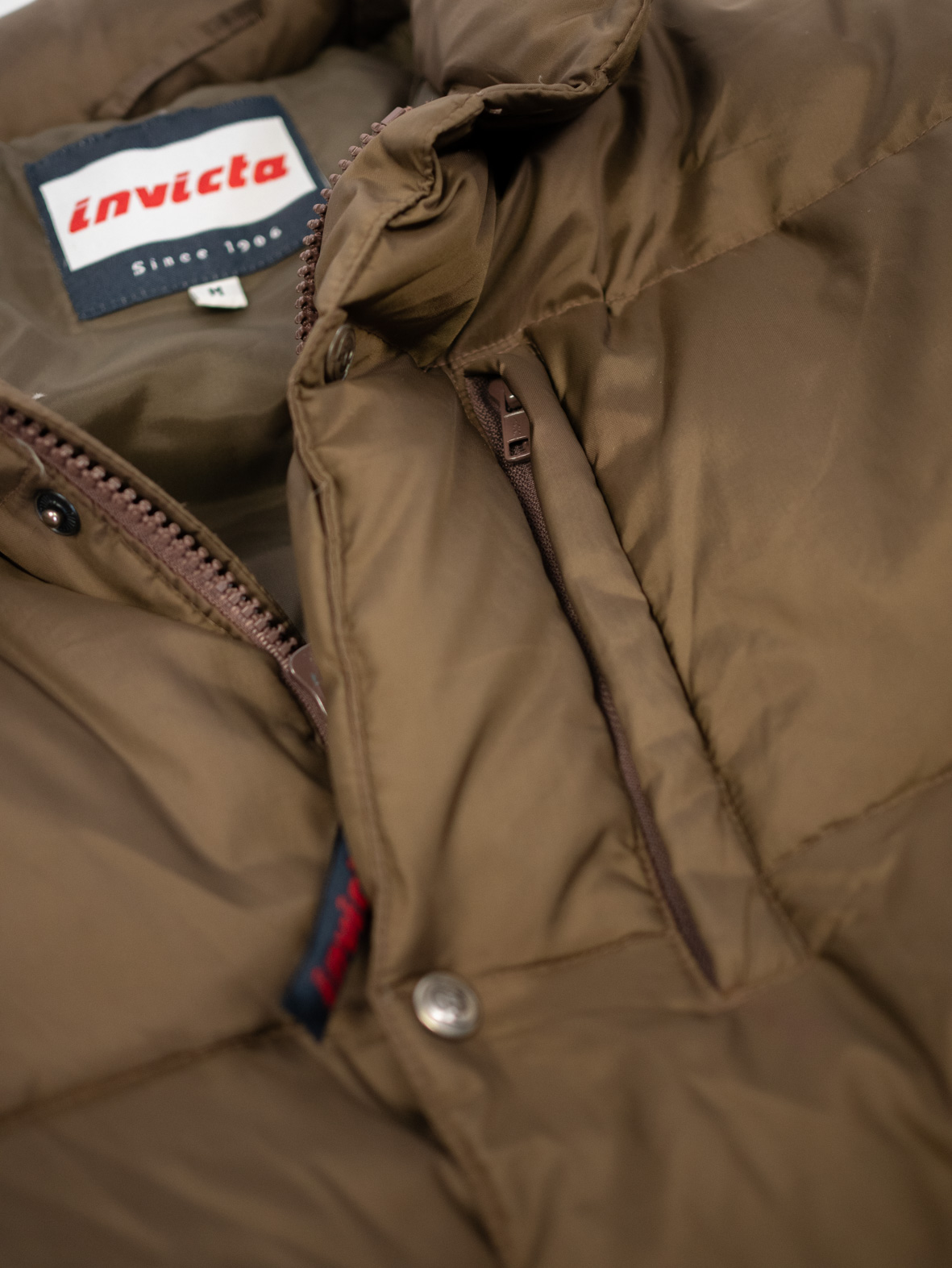 Invicta Down Jacket – Khaki (80s–90s) - M/L - Image 8