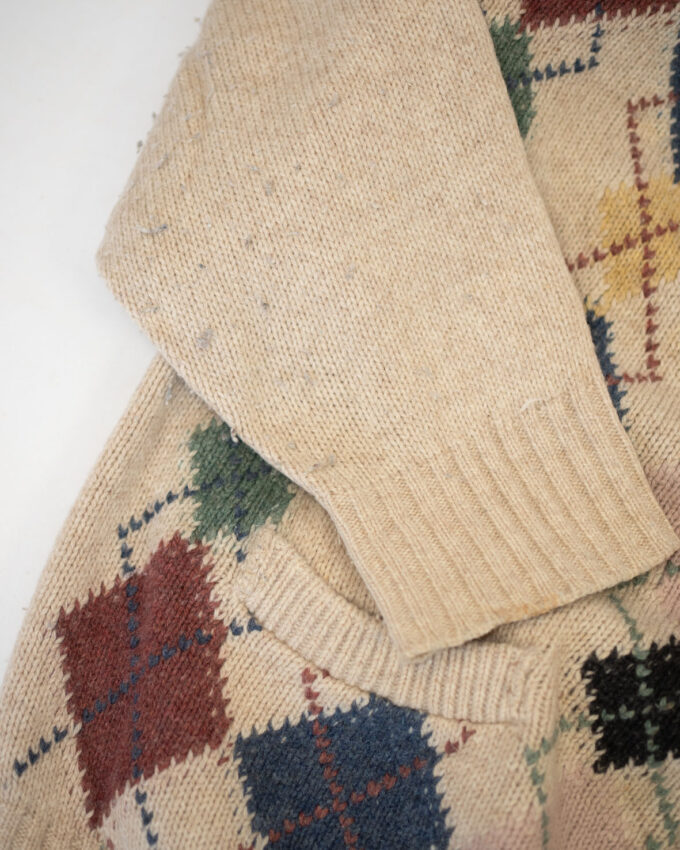 Malagrida Made in Italy Knit Cardigan – Multi Argyle