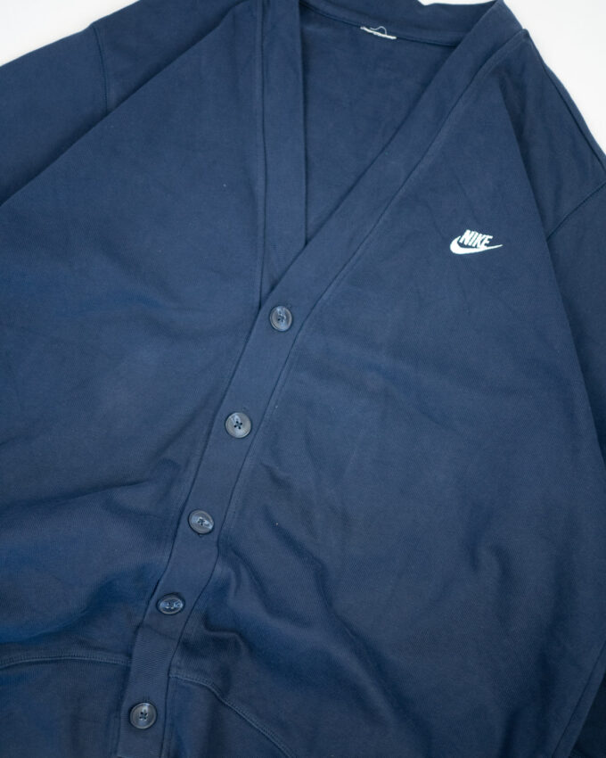 Vintage Nike Cotton Cardigan – Navy Button-Up - L/XL