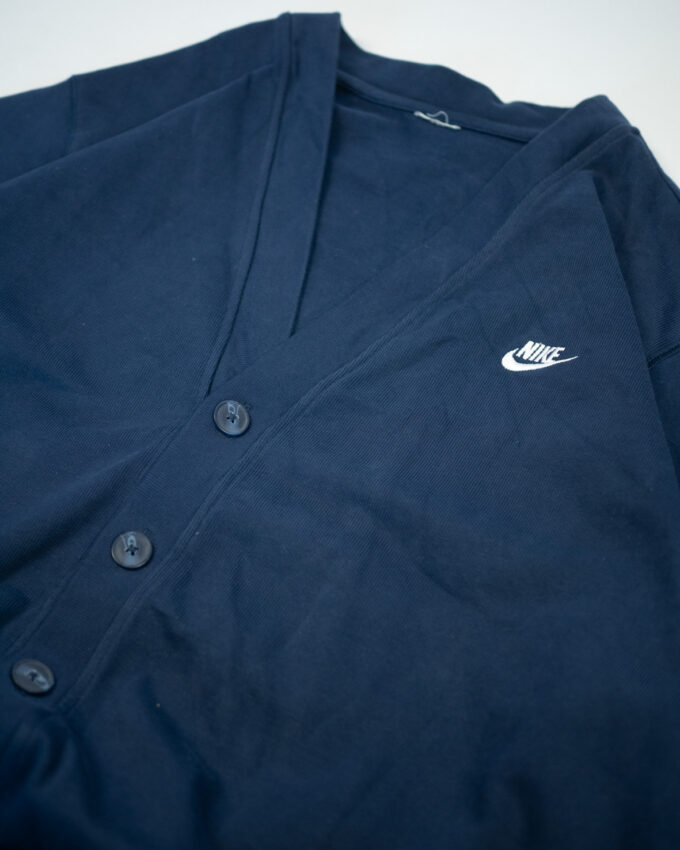 Vintage Nike Cotton Cardigan – Navy Button-Up - L/XL