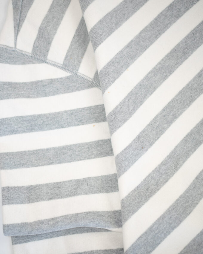 Vintage North Sails Cotton Striped Sweatshirt – Grey & White - M
