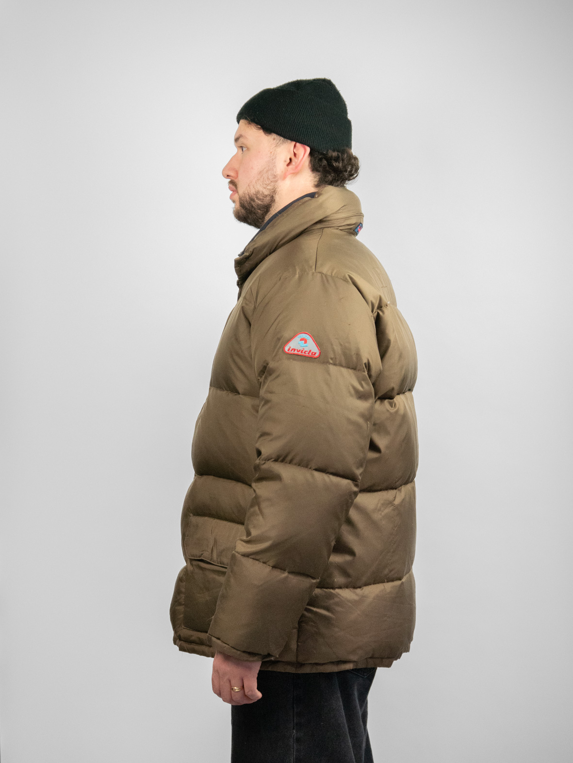 Invicta Down Jacket – Khaki (80s–90s) - M/L - Image 3