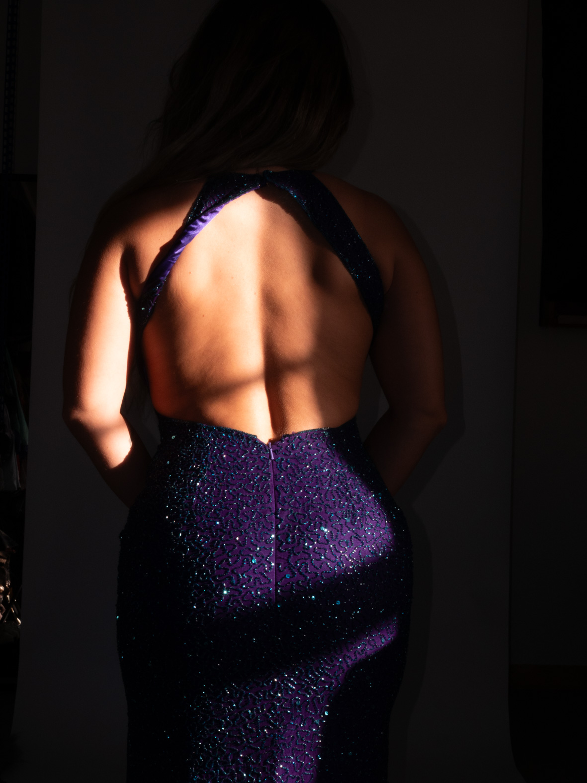 Glass-Beaded Silk Dress – Made in India - S - Image 5