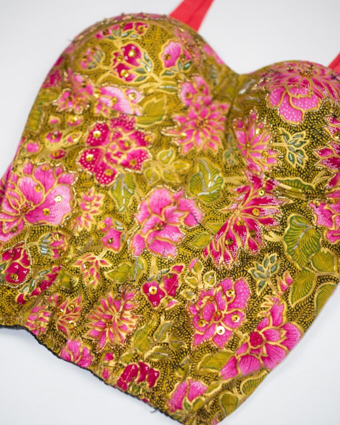 Italian Vintage Floral Corset – C-Cup