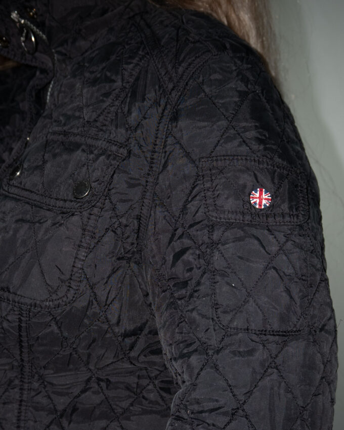 Incredible Vintage Barbour Quilted Jacket – Black - S/M