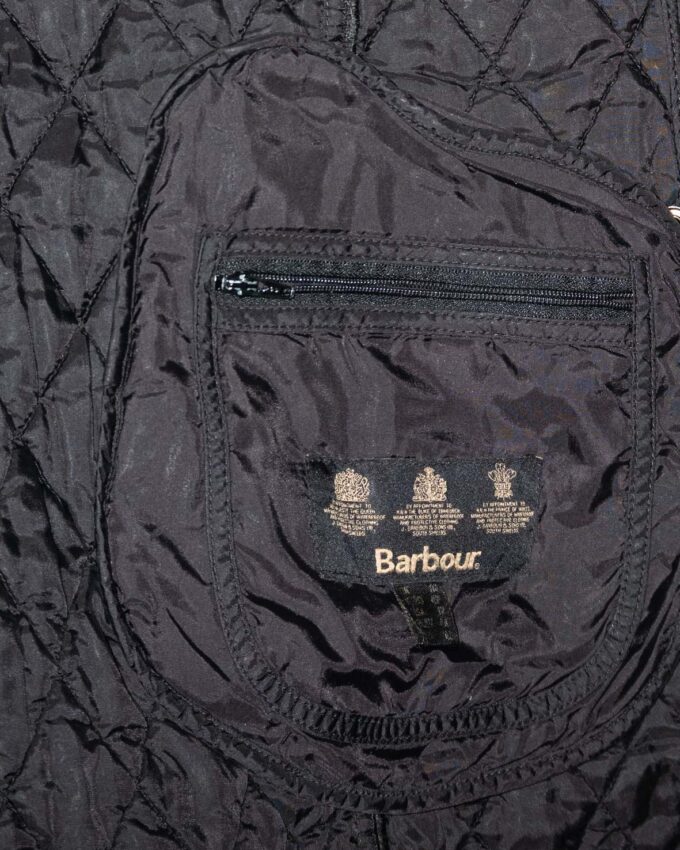 Incredible Vintage Barbour Quilted Jacket – Black - S/M