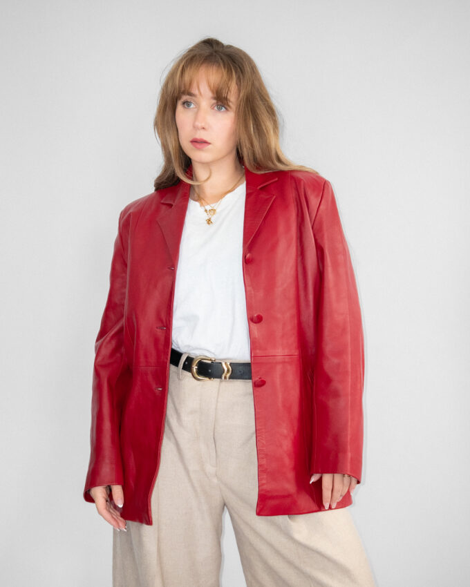 Italian Vintage Leather Jacket – Ultra Soft Leather - M
