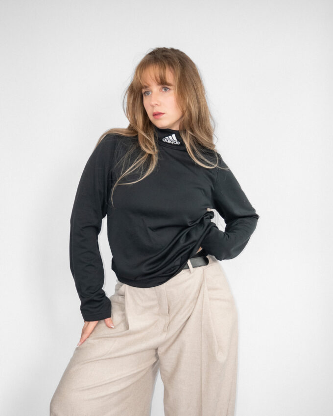 Adidas Vintage Turtleneck – Heavyweight Sports Fabric - M