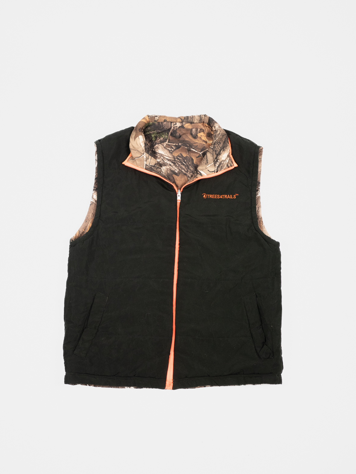 Vintage Real Tree Reversible Vest – Camo / Black - M/L - Image 2