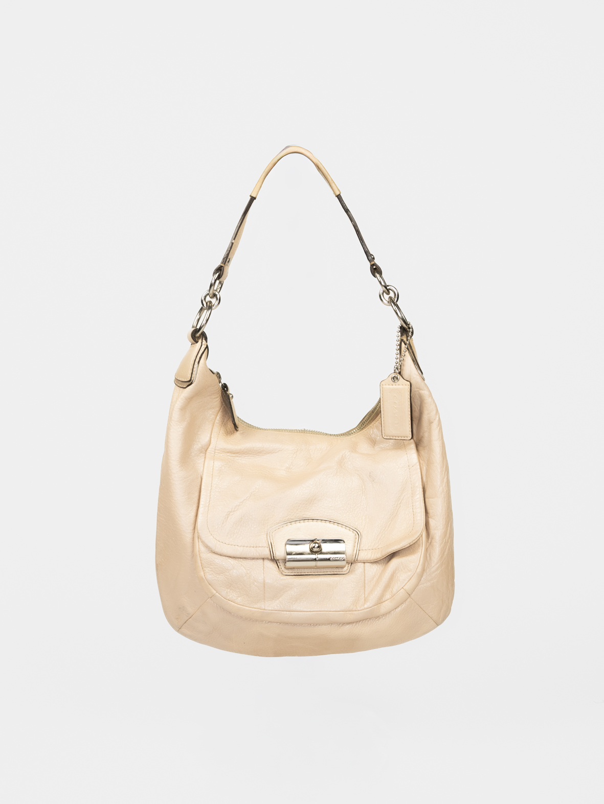 Vintage Coach Leather Shoulder Bag – Cream