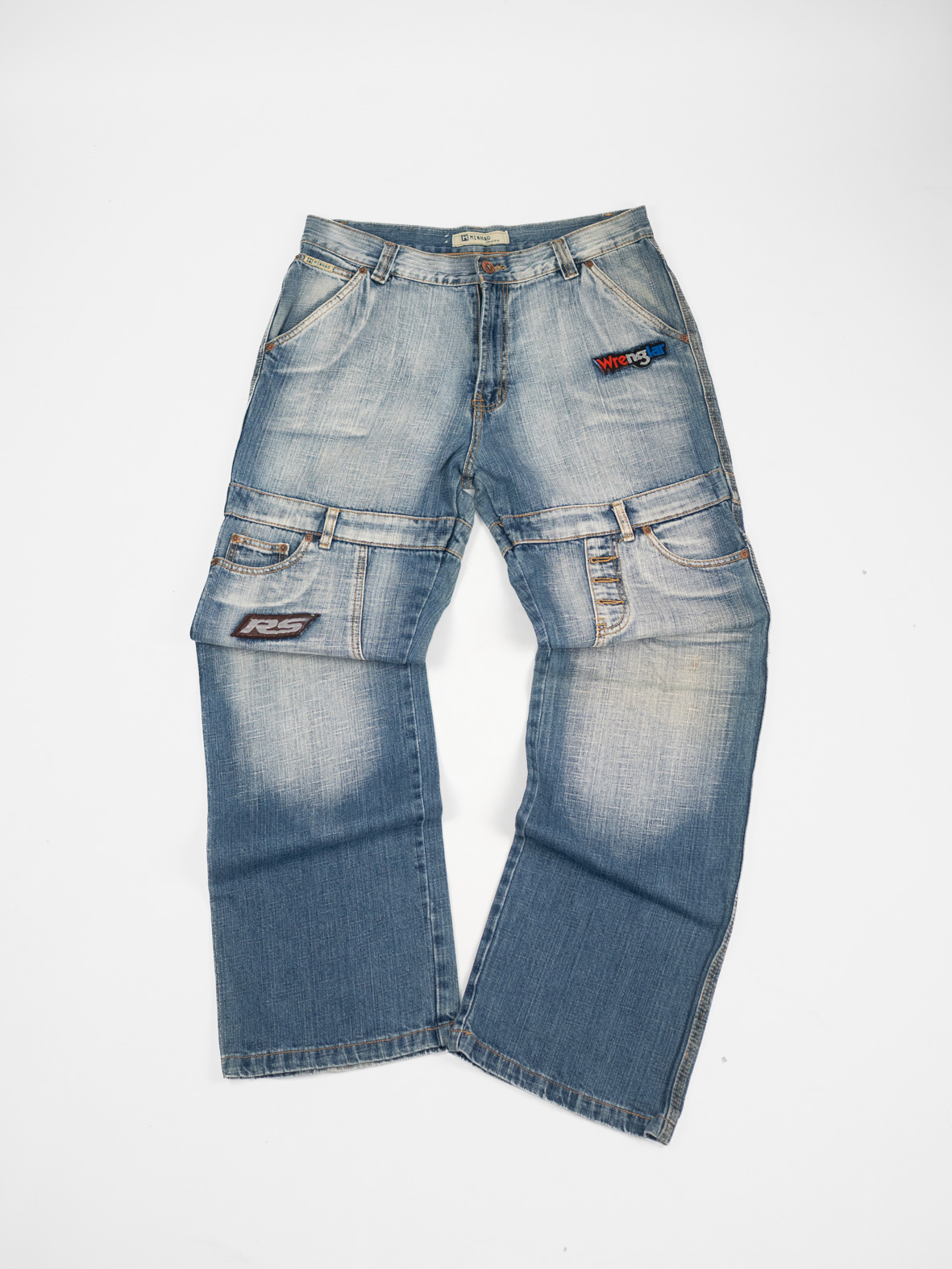 Minhao Reworked Baggy Jeans – Patch Detail - L