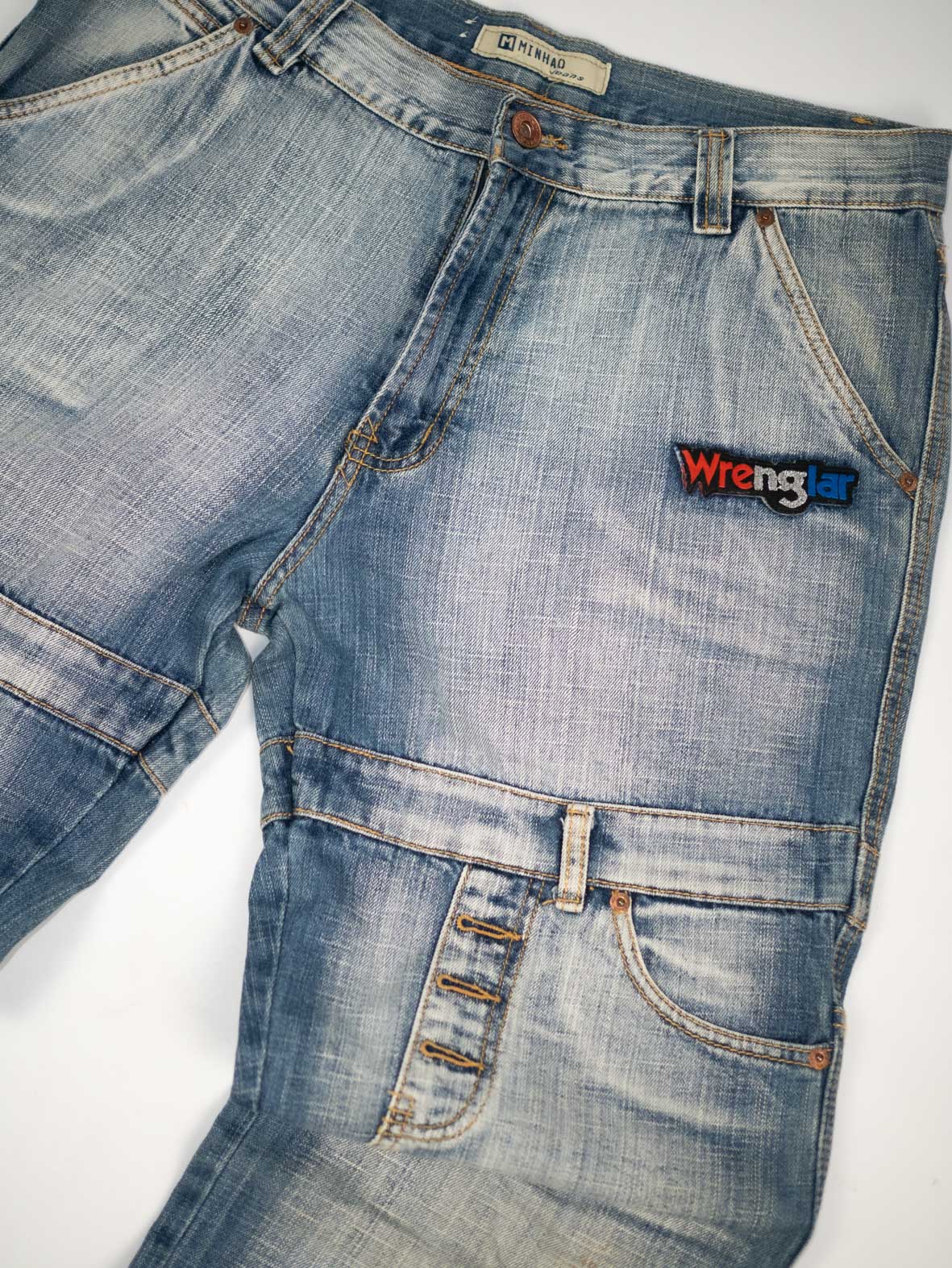 Minhao Reworked Baggy Jeans – Patch Detail - L - Image 3