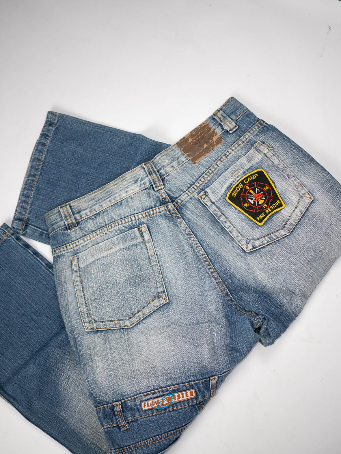 Minhao Reworked Baggy Jeans – Patch Detail - L - Image 7