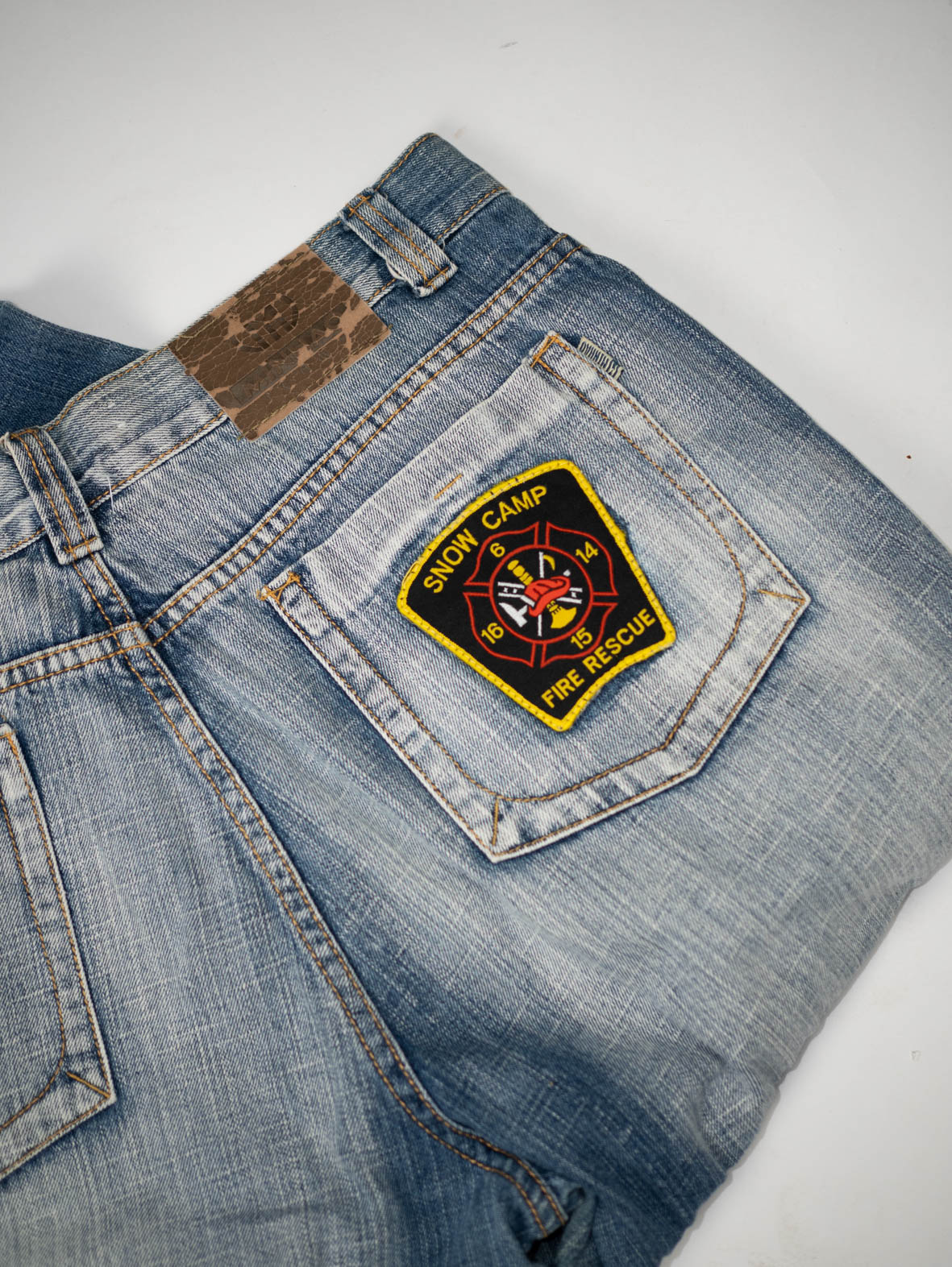 Minhao Reworked Baggy Jeans – Patch Detail - L - Image 8