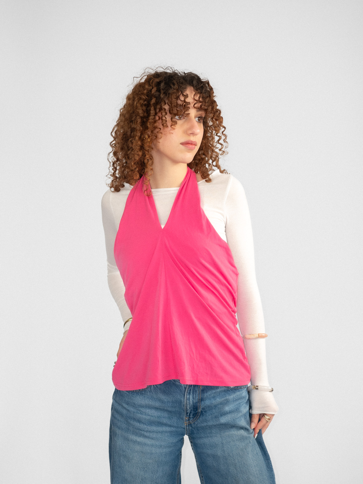 Pink 00s Halter Top - M-XL