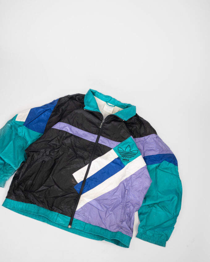 Iconic Vintage Adidas Colourblock Windbreaker (approx. 1994–2001) - XL