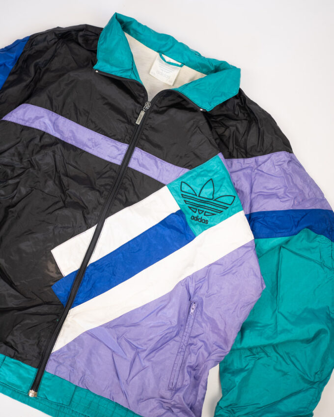 Iconic Vintage Adidas Colourblock Windbreaker (approx. 1994–2001) - XL