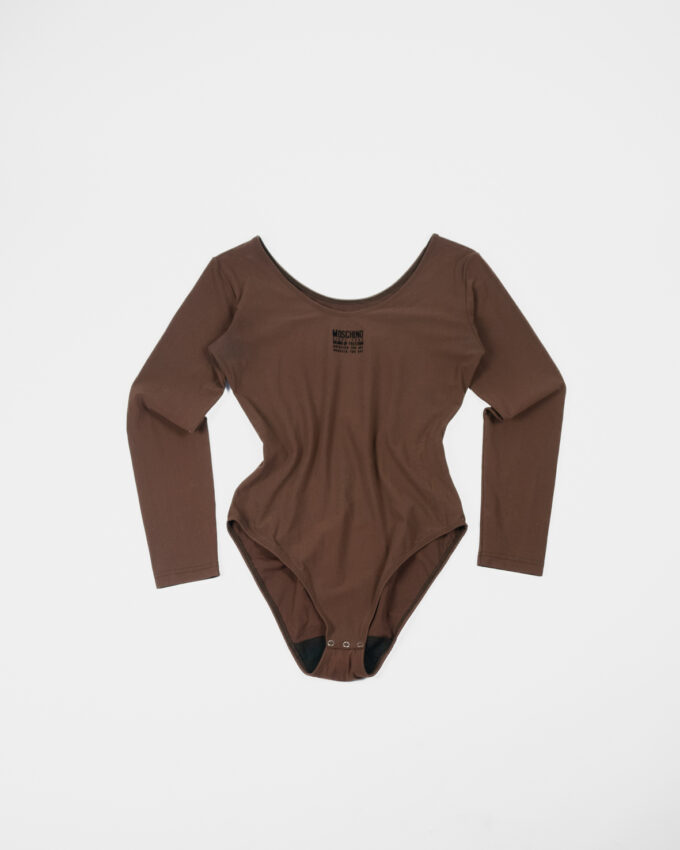 Moschino Chocolate Logo Bodysuit  - M
