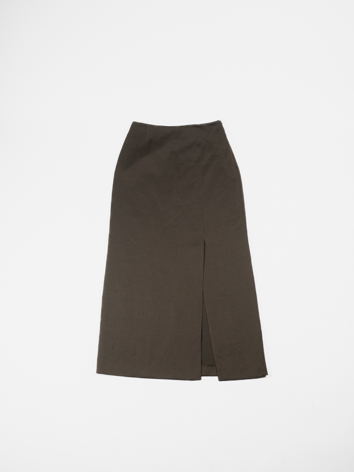 Moschino Dark Brown Luxury Maxi Skirt – Side Slit S