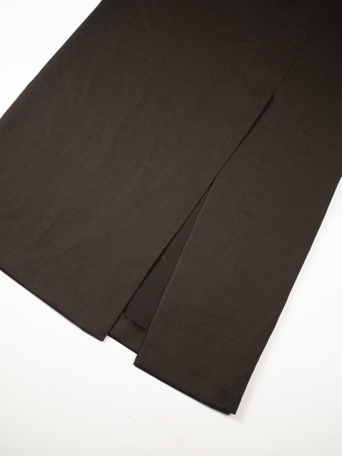 Moschino Dark Brown Luxury Maxi Skirt – Side Slit S - Image 4