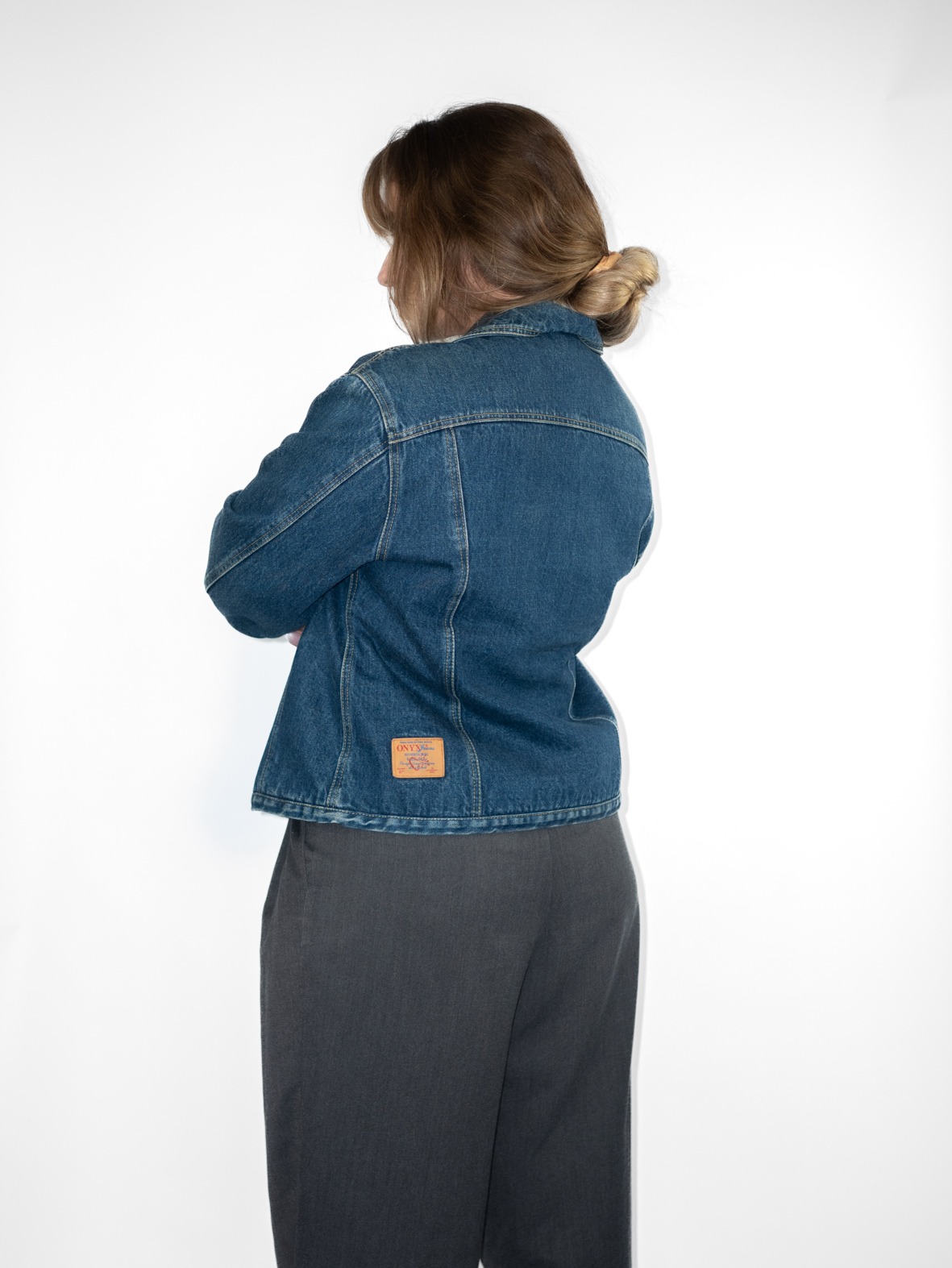 90s Onyx Quilted-Lined Denim Jacket - M - Image 6