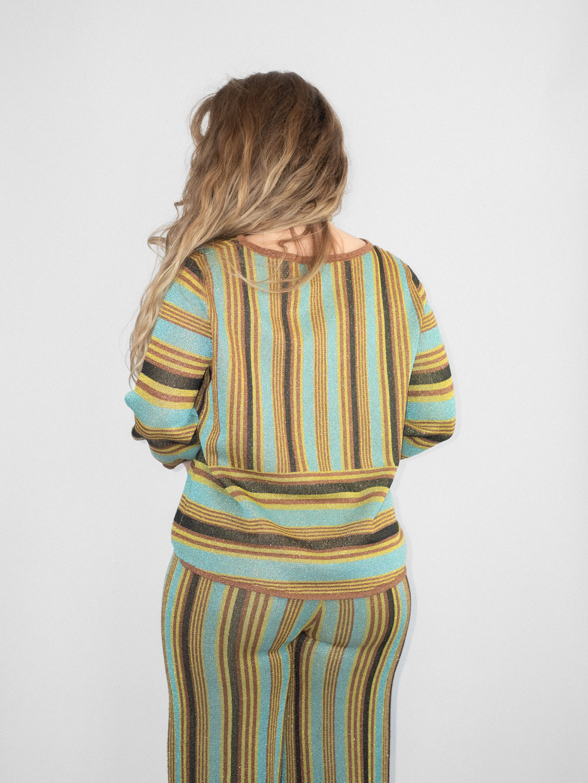 70s-Inspired Striped Two-Piece Set (Missoni Vibes) - M - Image 6