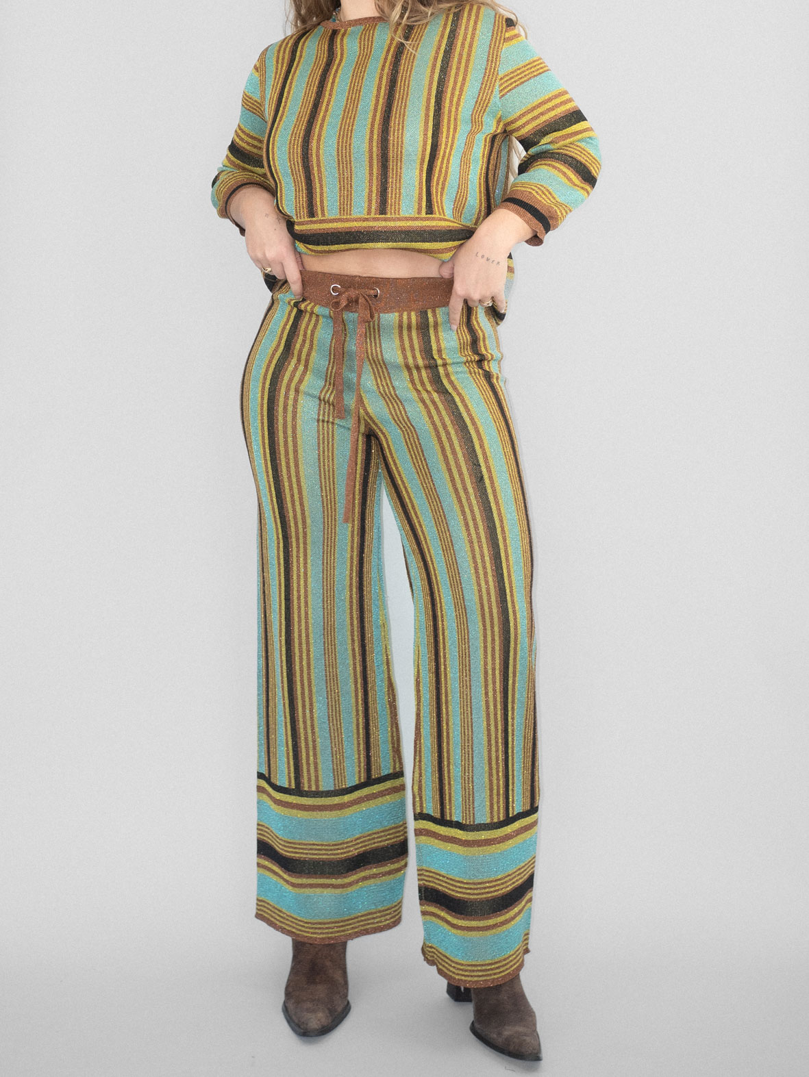 70s-Inspired Striped Two-Piece Set (Missoni Vibes) - M - Image 5