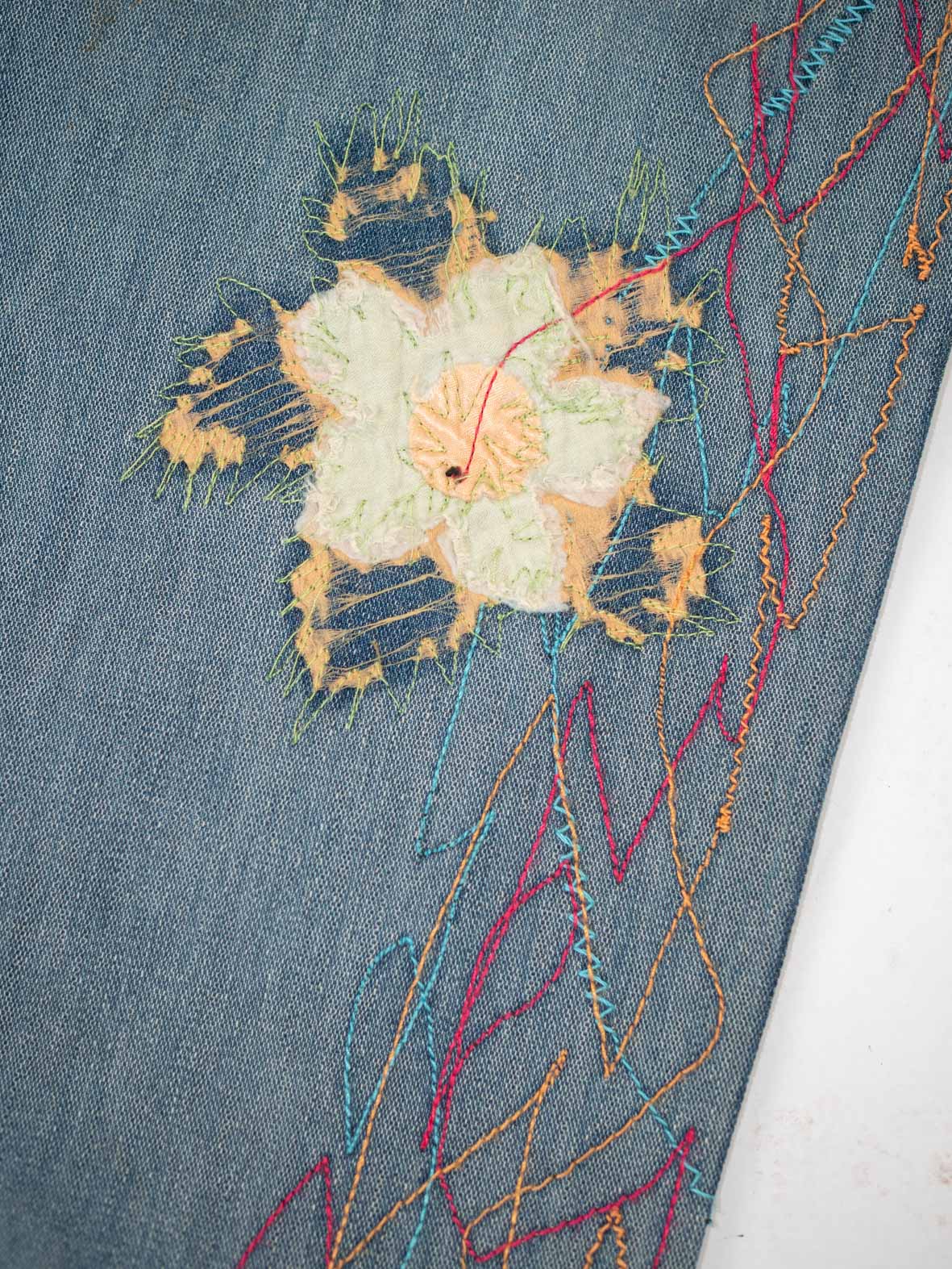 Vintage Paozajoy Embroidered Denim – Made in Italy - 38 - Image 3