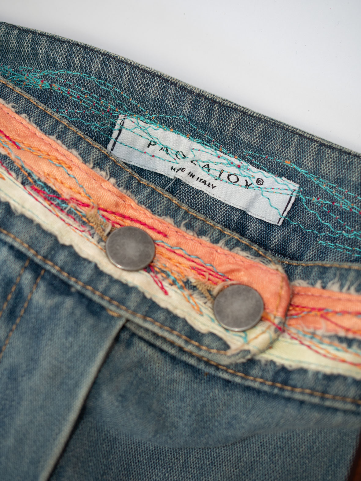 Vintage Paozajoy Embroidered Denim – Made in Italy - 38 - Image 5