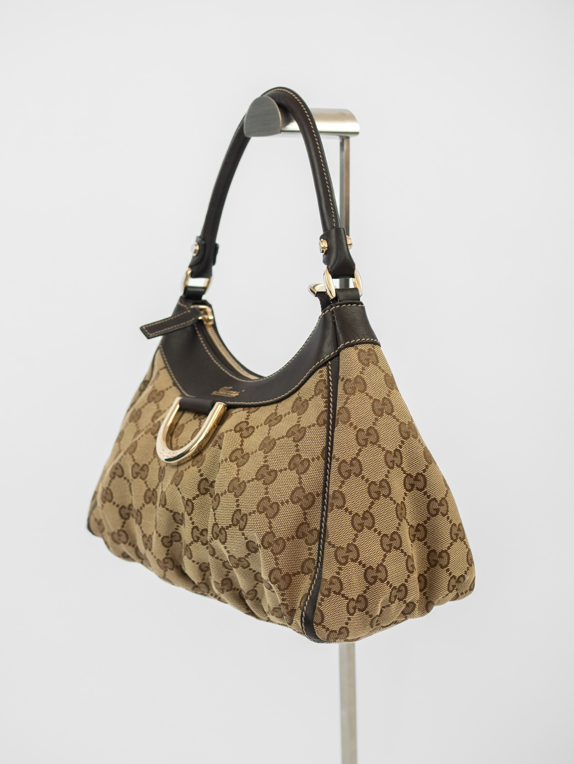 Gucci Vintage GG Monogram D-Ring Shoulder Bag - Image 5
