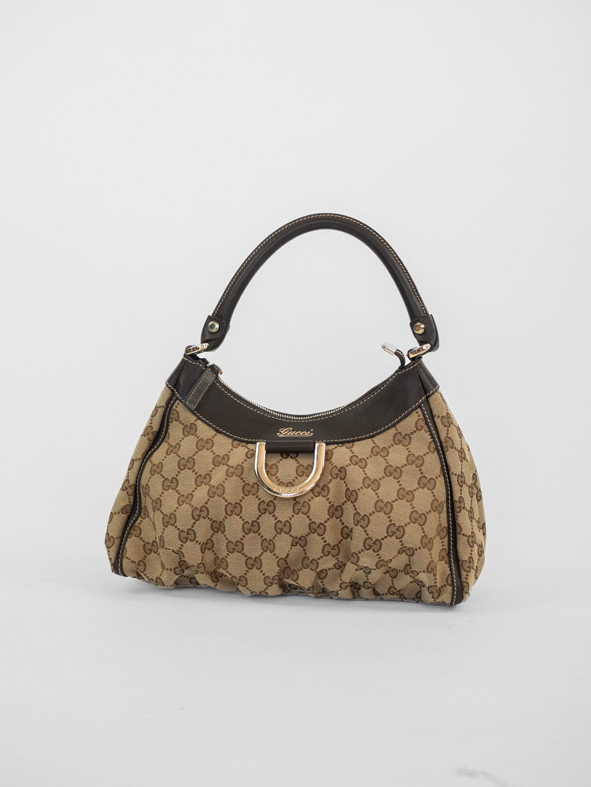 Gucci Vintage GG Monogram D-Ring Shoulder Bag - Image 6