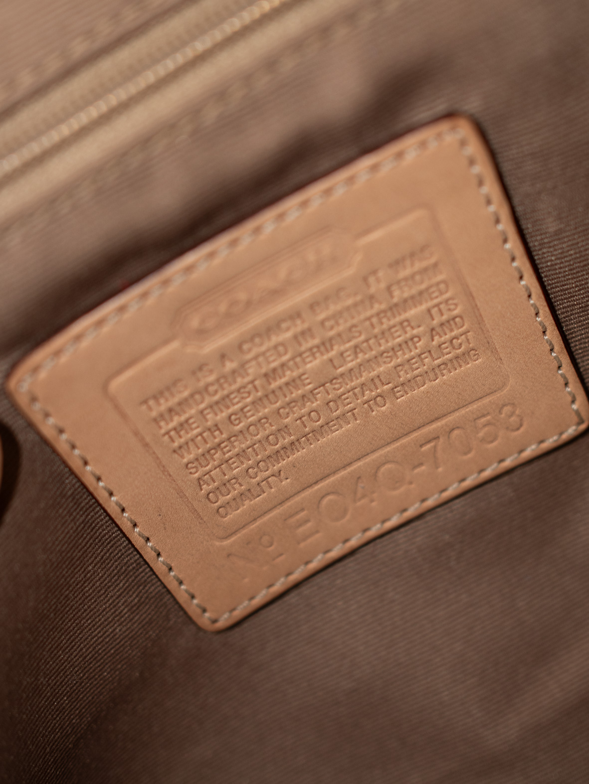 Rare Vintage Coach Hampton Signature Suede Stripe Bag - Image 7