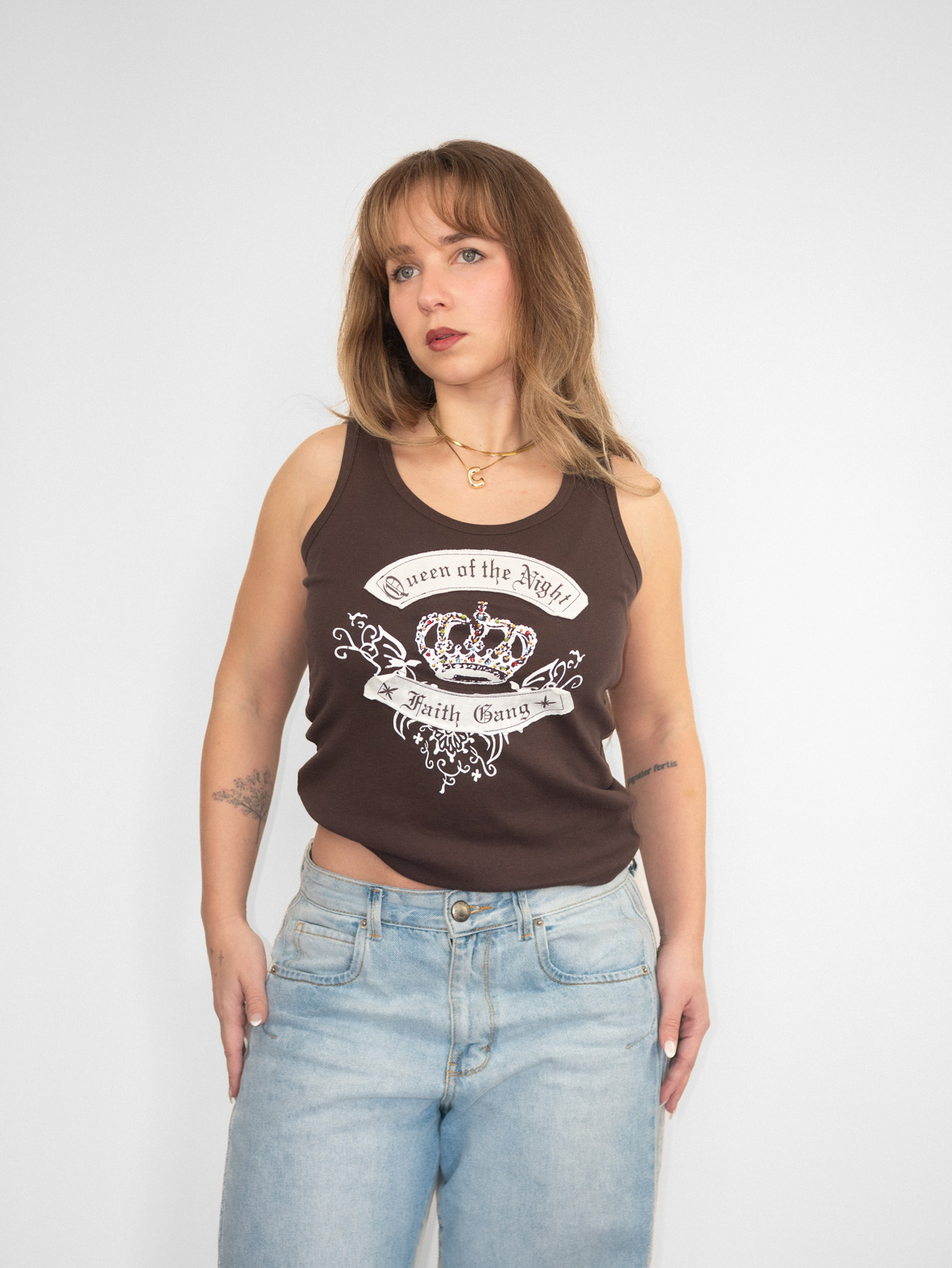 00s Queen of the Night Rhinestone Tank - M - Image 3