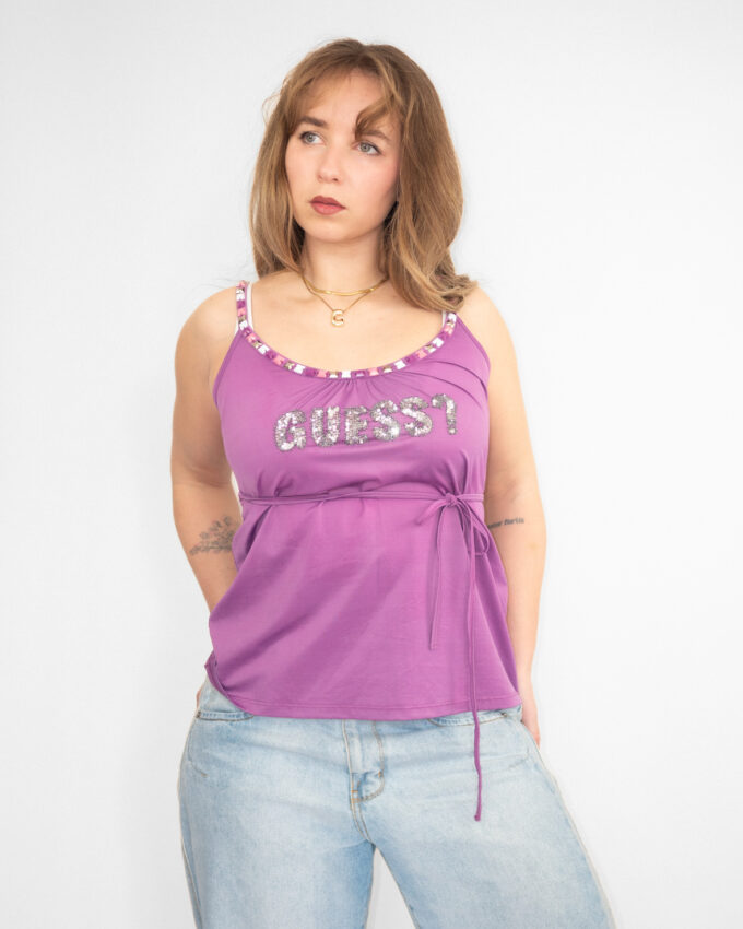 Vintage 00s Guess Sequin Tank - M/L