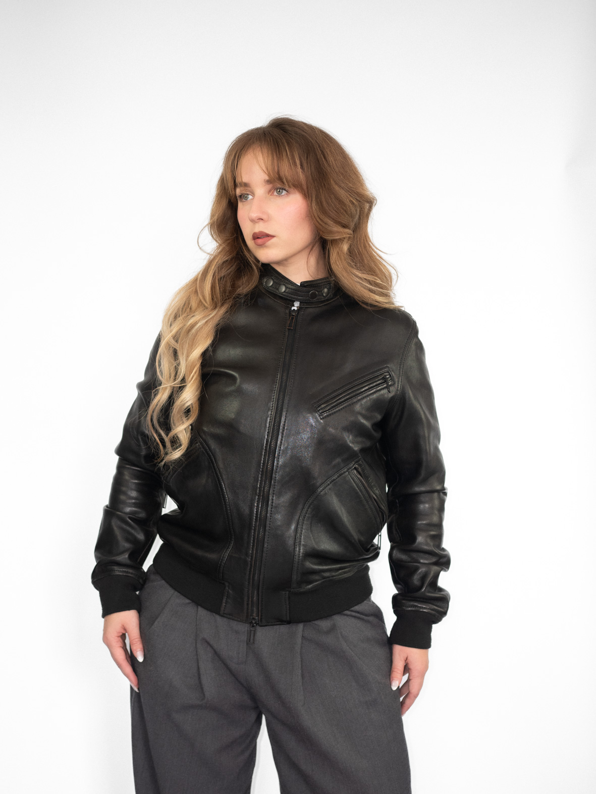 Midnight Rider Vintage Leather Jacket - M