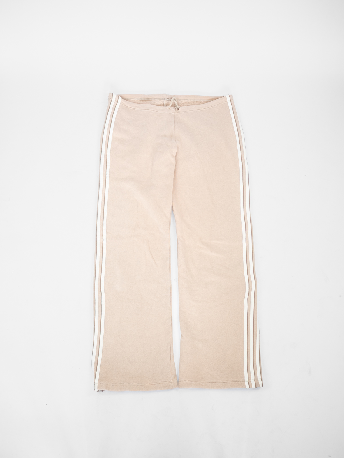 Soft Beige Flare 00s Adidas Joggers – Minimal Lounge - XS/S